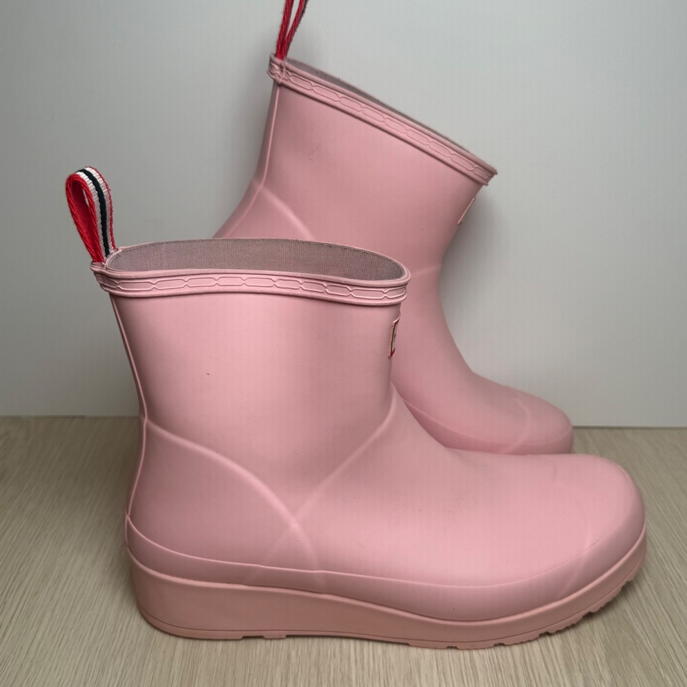 Rain Boots Hunter Women Size 10 Pink Original Play Short Waterproof Matte
